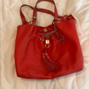Michael kors orangey red purse